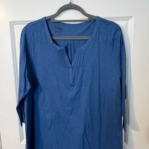 L.L. Bean Rustic Blue 3/4 Sleeve Shirt